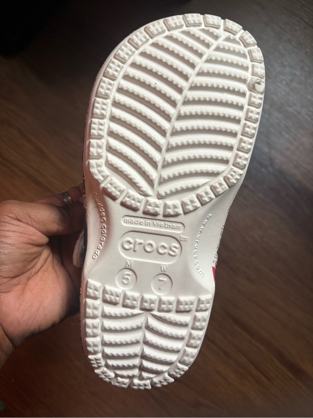 CROCS Kids White and Pink Classic Clog